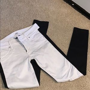 Hudson Black & White Jeans